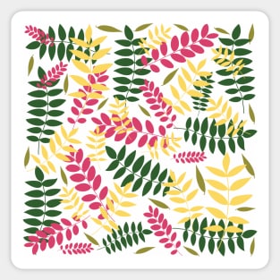 Joyful pastel leaves pattern Sticker